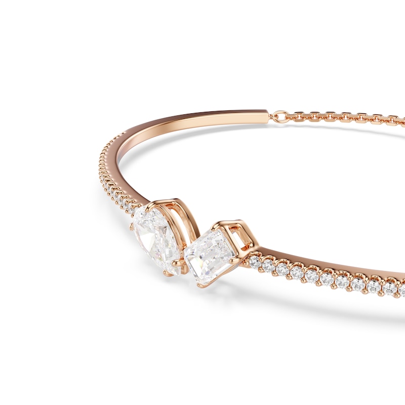 Main Image 4 of Swarovski Mesmera Rose Gold Tone Crystal Bangle