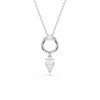 Thumbnail Image 1 of Swarovski Mesmera Silver Tone Zirconia Pear Shaped & Open Circle Pendant Necklace