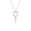 Thumbnail Image 5 of Swarovski Mesmera Silver Tone Zirconia Pear Shaped & Open Circle Pendant Necklace