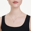 Thumbnail Image 6 of Swarovski Mesmera Silver Tone Zirconia Pear Shaped & Open Circle Pendant Necklace