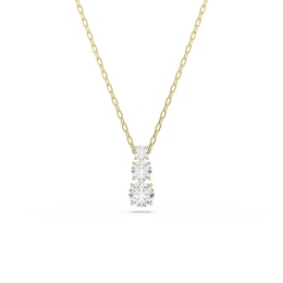 Swarovski Stilla Attract Gold Tone & Zirconia Trilogy Pendant
