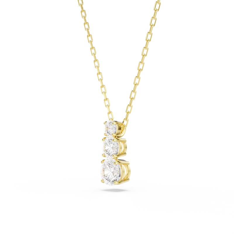 Main Image 3 of Swarovski Stilla Attract Gold Tone & Zirconia Trilogy Pendant