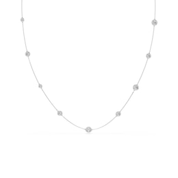 Swarovski Una Angelic Silver Tone & Crystal Long Chain Necklace