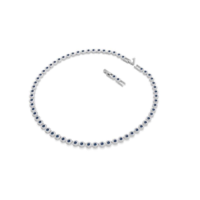 Main Image 2 of Swarovski Una Angelic Silver Tone & Blue Crystal Pavé Necklace