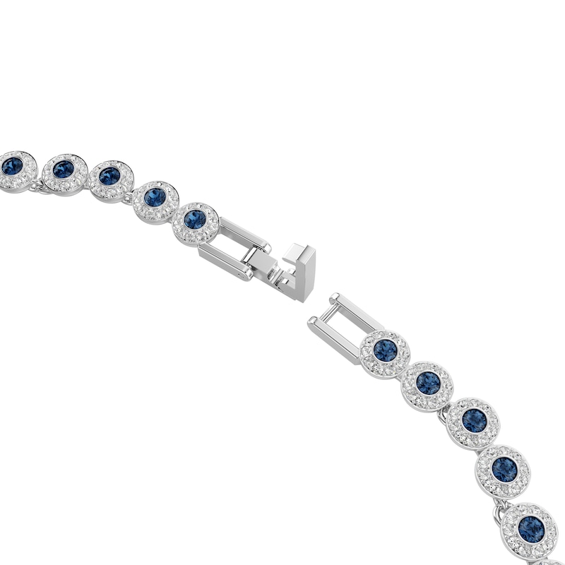 Main Image 3 of Swarovski Una Angelic Silver Tone & Blue Crystal Pavé Necklace