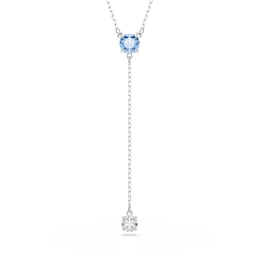 Swarovski Stilla Attract Silver Tone Y-Shaped Pendant Necklace