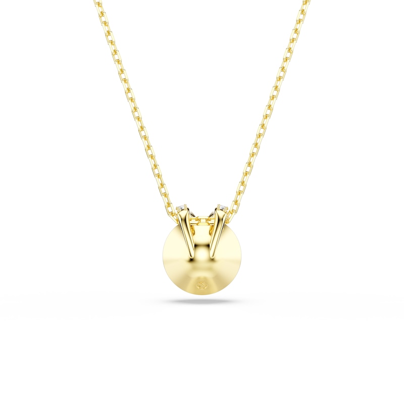 Main Image 5 of Swarovski Bella Gold Tone & Green Crystal V-Shaped Pendant