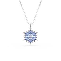 Swarovski Magic Silver Tone Blue Zirconia Snowflake Pendant