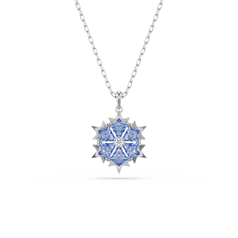 Main Image 1 of Swarovski Magic Silver Tone Blue Zirconia Snowflake Pendant