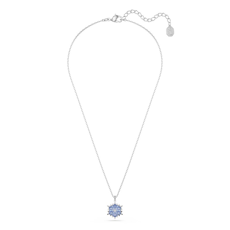 Main Image 2 of Swarovski Magic Silver Tone Blue Zirconia Snowflake Pendant