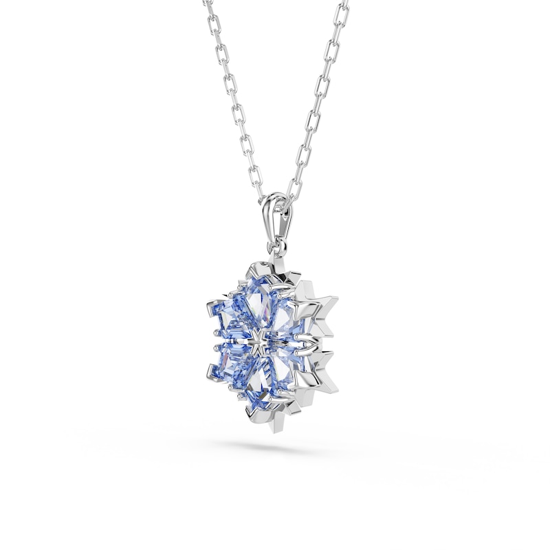 Main Image 3 of Swarovski Magic Silver Tone Blue Zirconia Snowflake Pendant