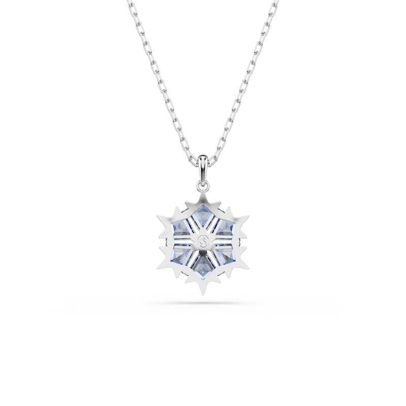 Main Image 5 of Swarovski Magic Silver Tone Blue Zirconia Snowflake Pendant