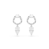 Thumbnail Image 1 of Swarovski Mesmera Silver Tone Zirconia Pear Shaped & Open Circle Drop Earrings