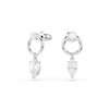 Thumbnail Image 2 of Swarovski Mesmera Silver Tone Zirconia Pear Shaped & Open Circle Drop Earrings
