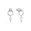 Thumbnail Image 4 of Swarovski Mesmera Silver Tone Zirconia Pear Shaped & Open Circle Drop Earrings