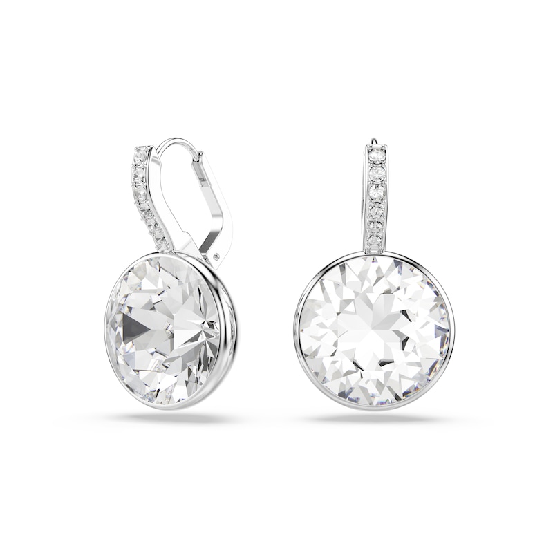 Main Image 1 of Swarovski Millenia Silver Tone & Crystal Bezel Set Drop Earrings