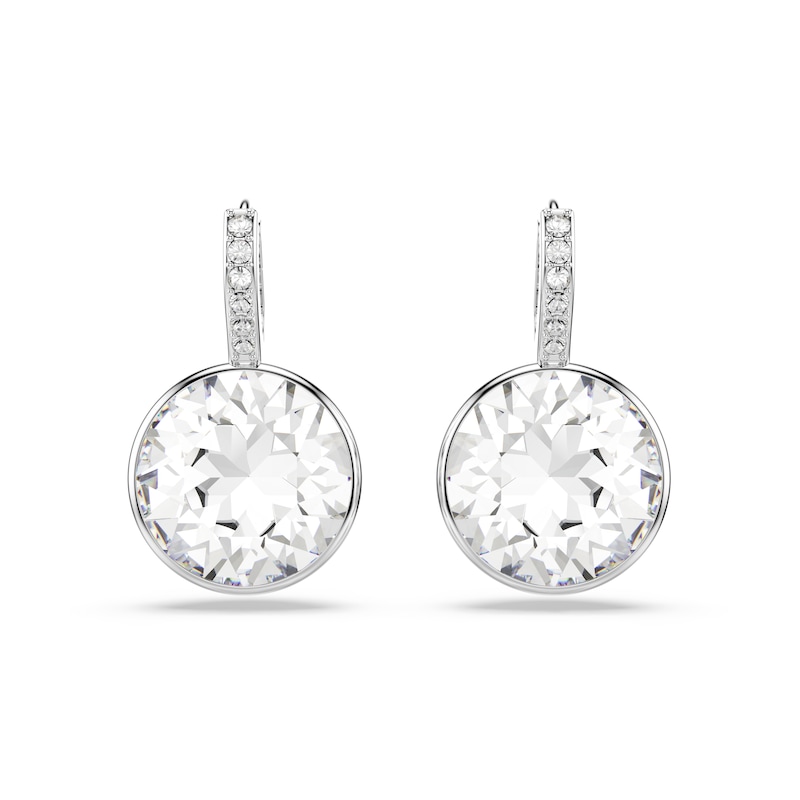 Main Image 2 of Swarovski Millenia Silver Tone & Crystal Bezel Set Drop Earrings