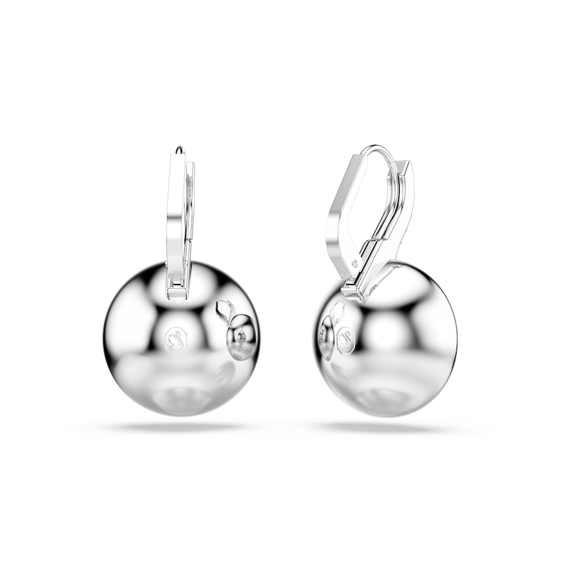 Main Image 4 of Swarovski Millenia Silver Tone & Crystal Bezel Set Drop Earrings