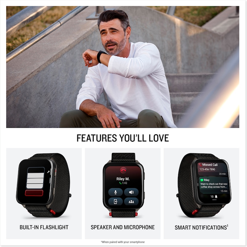 Main Image 4 of Garmin Venu® X1  AMOLED Display Black Nylon Strap Watch