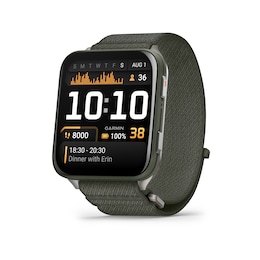 Garmin Venu® X1, AMOLED Display Moss Nylon Strap Watch