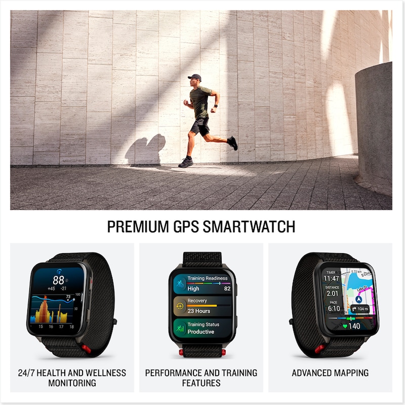 Main Image 2 of Garmin Venu® X1, AMOLED Display Moss Nylon Strap Watch