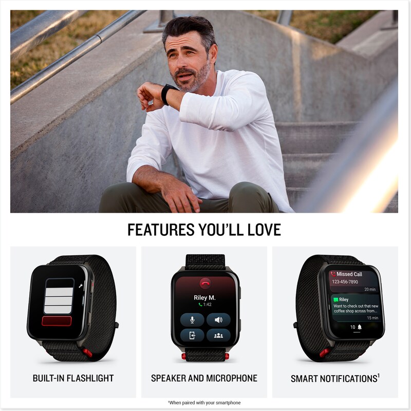Main Image 4 of Garmin Venu® X1, AMOLED Display Moss Nylon Strap Watch