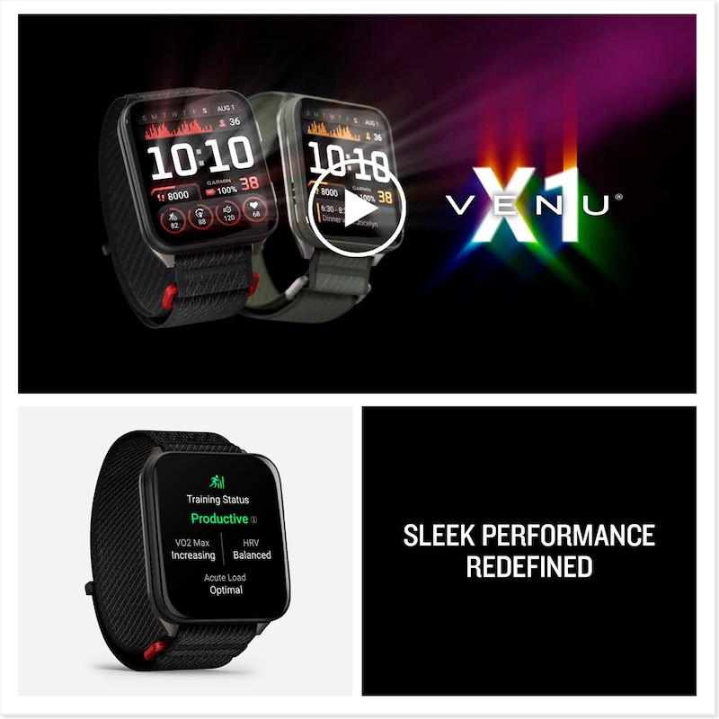 Main Image 8 of Garmin Venu® X1, AMOLED Display Moss Nylon Strap Watch