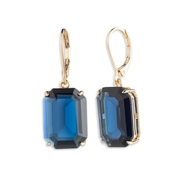 Lauren Ralph Lauren Gold Tone & Dark Indigo Drop Earrings