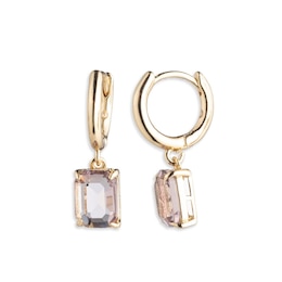 Lauren Ralph Lauren Gold Tone & Antique Pink Huggie Earrings