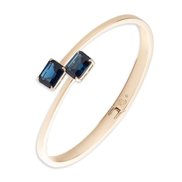 Lauren Ralph Lauren Gold Tone & Dark Indigo Bypass Cuff