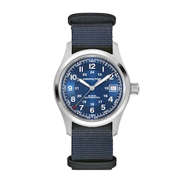 Hamilton Khaki Field Automatic 38mm Blue Textile Strap Watch