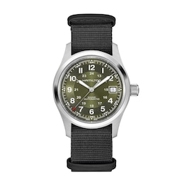 Hamilton Khaki Field Automatic 38mm Black Textile Strap Watch