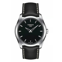 Tissot Couturier 39mm Black Leather Strap Watch