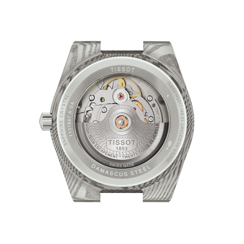 Main Image 4 of Tissot PRX 38mm Marble Stainless Steel & Black Leather Strap Watch