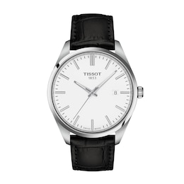 Tissot PR 100 40mm Black Leather Strap Watch