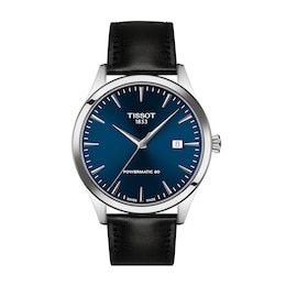 Tissot Classic Dream 40mm Blue Dial & Black Leather Strap Watch