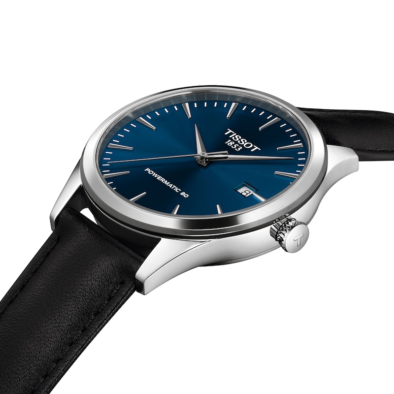 Main Image 2 of Tissot Classic Dream 40mm Blue Dial & Black Leather Strap Watch