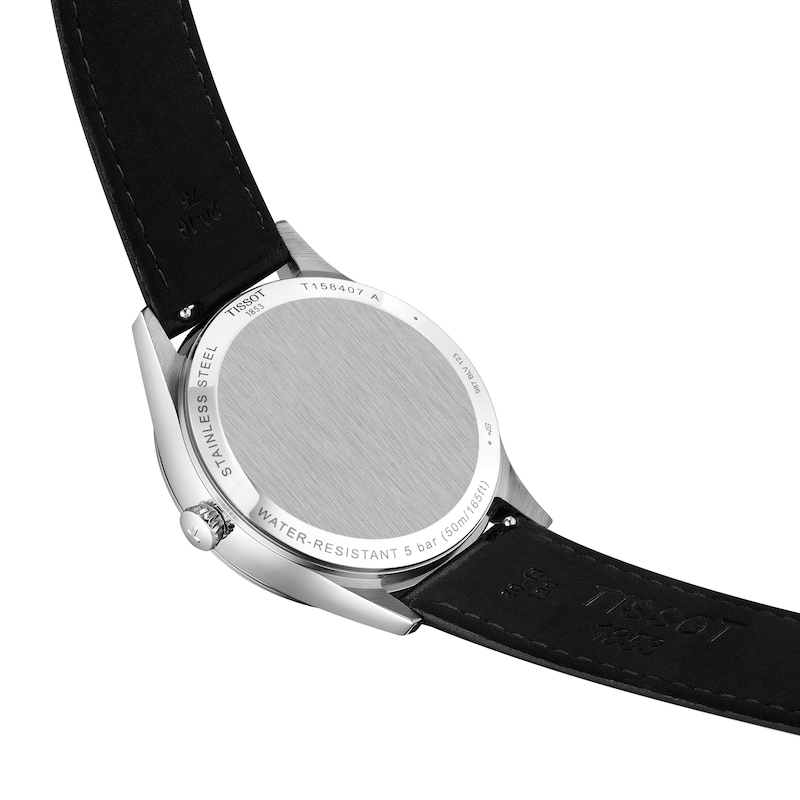 Main Image 3 of Tissot Classic Dream 40mm Blue Dial & Black Leather Strap Watch