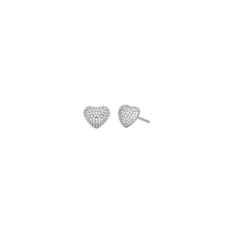 Main Image 3 of Michael Kors Sterling Silver & Cubic Zirconia Pavé Heart Bracelet & Earrings Set