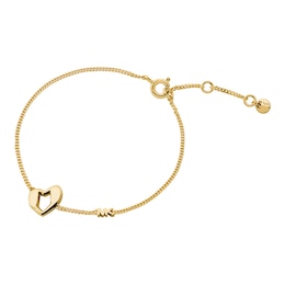 Michael Kors 14ct Gold Plated Sterling Silver Open Heart Bracelet