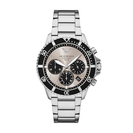Emporio Armani World Explorer Chronograph Stainless Steel Watch