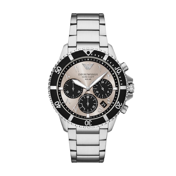 Men's Emporio Armani World Explorer Chronograph Stainless Steel Watch
