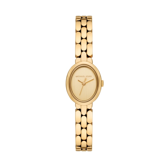 Women's Michael Kors Maude 21Mm Gold Tone Oval Bracelet Watch