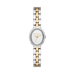 Michael Kors Maude 21mm Women's Two Tone Oval Bracelet Watch