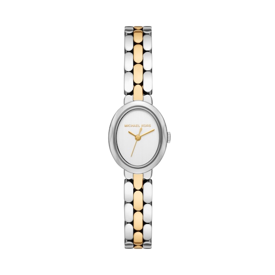 Women's Michael Kors Maude 21Mm Two Tone Oval Bracelet Watch