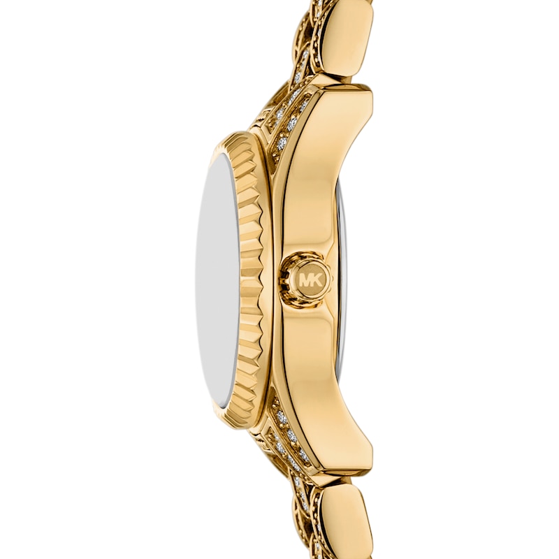 Main Image 2 of Michael Kors Lexington 19mm Pavé Women's Gold Tone Watch