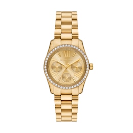 Michael Kors Lexington Women's Chronograph Gold Tone Bracelet Watch
