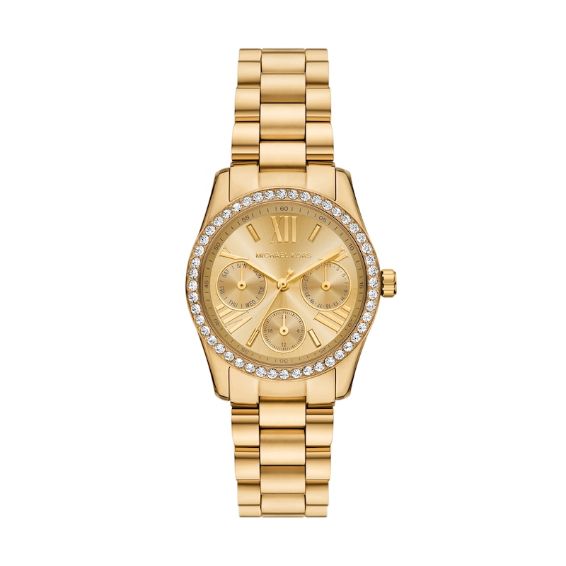 Main Image 1 of Michael Kors Lexington Women's Chronograph Gold Tone Bracelet Watch