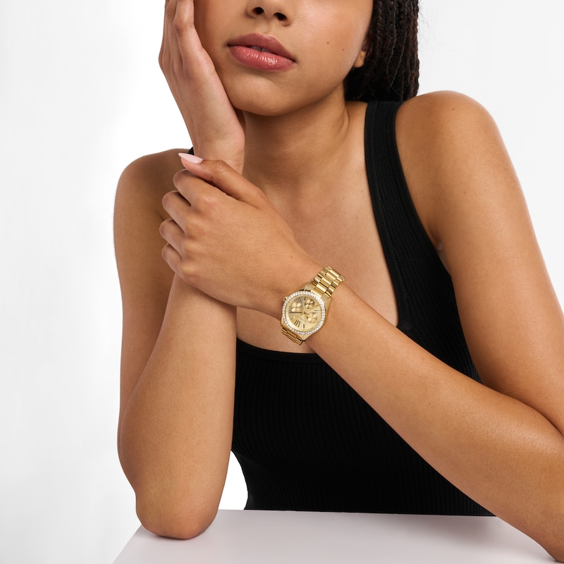 Main Image 4 of Michael Kors Lexington Women's Chronograph Gold Tone Bracelet Watch