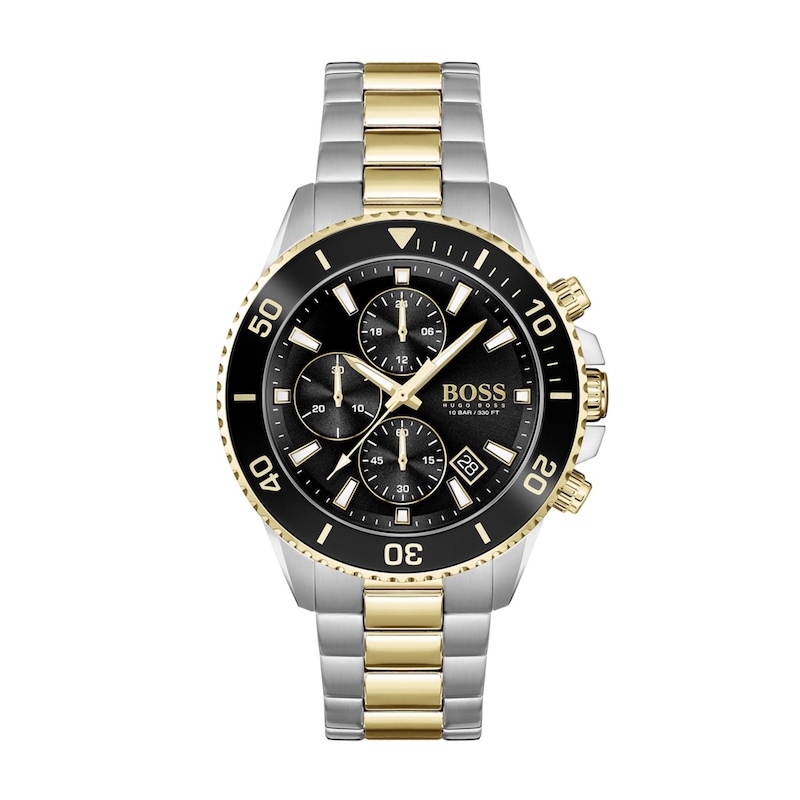 Main Image 1 of BOSS Admiral 45mm Chronograph Black Dial & Two Tone Bracelet Watch